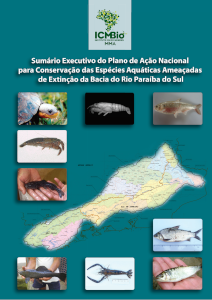 Plano de Ação Nacional para Conservação das Espécies Aquáticas da Bacia do Rio Paraíba do Sul