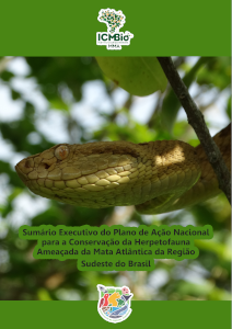 Plano de Ação Nacional para Conservação da Herpetofauna Ameaçada da Mata Atlântica da Região Sudeste do Brasil